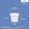750 ml 25 oz. Runde Plastikwannen und Eimer