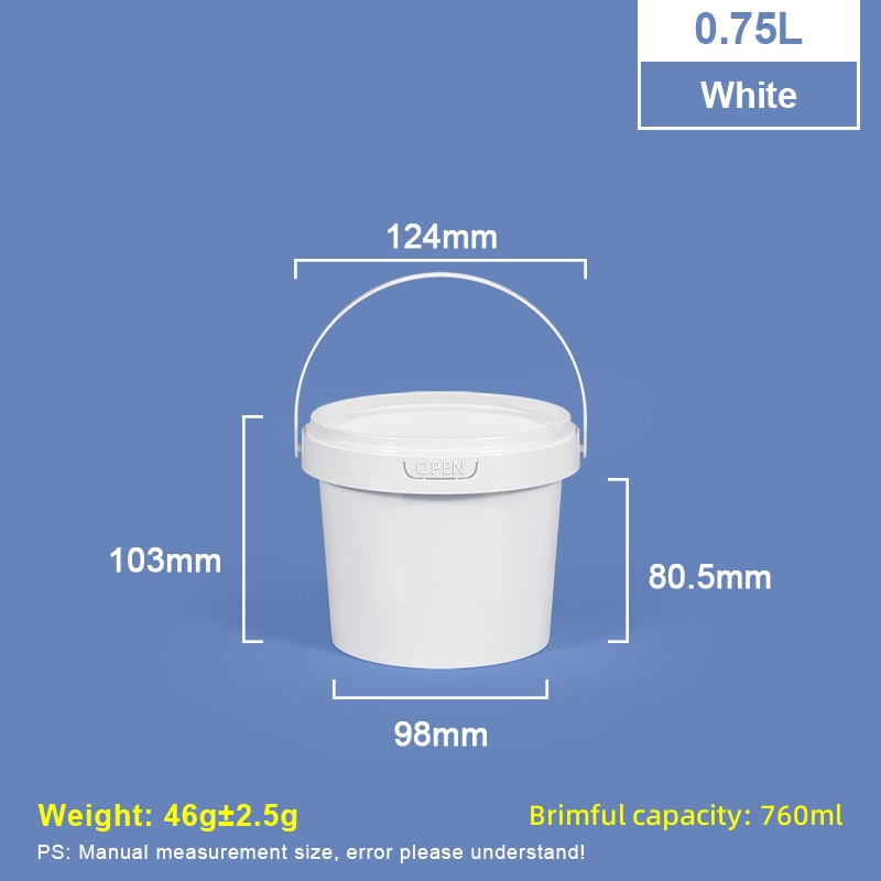 750 ml 25 oz. Runde Plastikwannen und Eimer