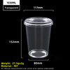 32oz 1030ml transparenter PET-Kunststoffbecher