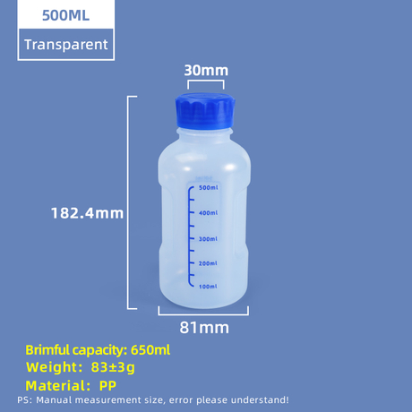 500-ml-PP-Reagenzflasche mit Skalenstrich