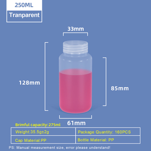 250 ml Weithals-Kunststoff-PP-Flasche