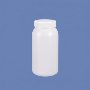 1 l HDPE-Kunststoffflasche mit breiter Öffnung und auslaufsicherem Innendeckel für den Einsatz im Chemielabor