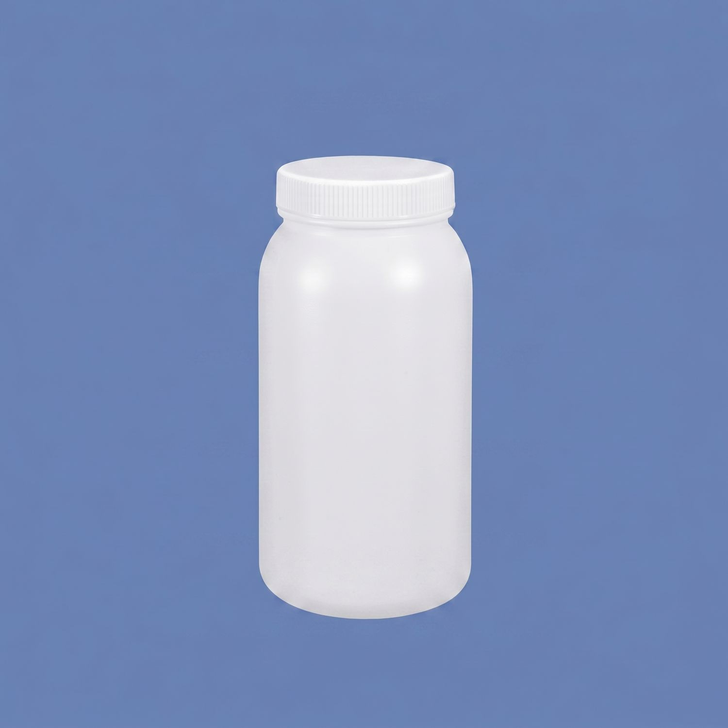 1 l HDPE-Kunststoffflasche mit breiter Öffnung und auslaufsicherem Innendeckel für den Einsatz im Chemielabor