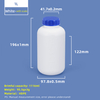 1-Liter-HDPE-Weithals-Plastikflasche mit Skalenstrich und Innenkappe
