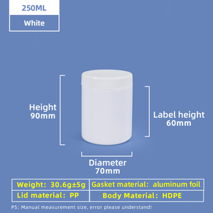 250 ml HDPE-Kunststoffgefäß mit weitem Mund und Schraubverschluss