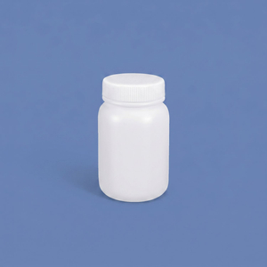 200 ml HDPE-Weithals-Kunststoffflasche mit auslaufsicherem Innendeckel für den Einsatz im Chemielabor
