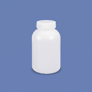 500 ml HDPE-Weithals-Kunststoffflasche mit auslaufsicherem Innendeckel für den Einsatz im Chemielabor