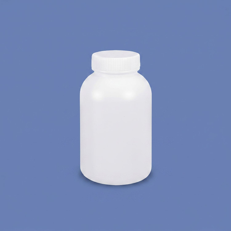 500 ml HDPE-Weithals-Kunststoffflasche mit auslaufsicherem Innendeckel für den Einsatz im Chemielabor