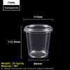 24oz 770ml transparenter PET-Kunststoffbecher