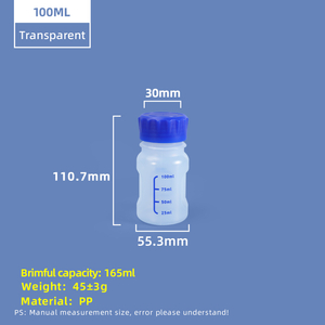 100-ml-PP-Reagenzflasche mit Skalenstrich