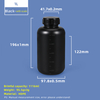 1-Liter-HDPE-Weithals-Plastikflasche mit Skalenstrich und Innenkappe