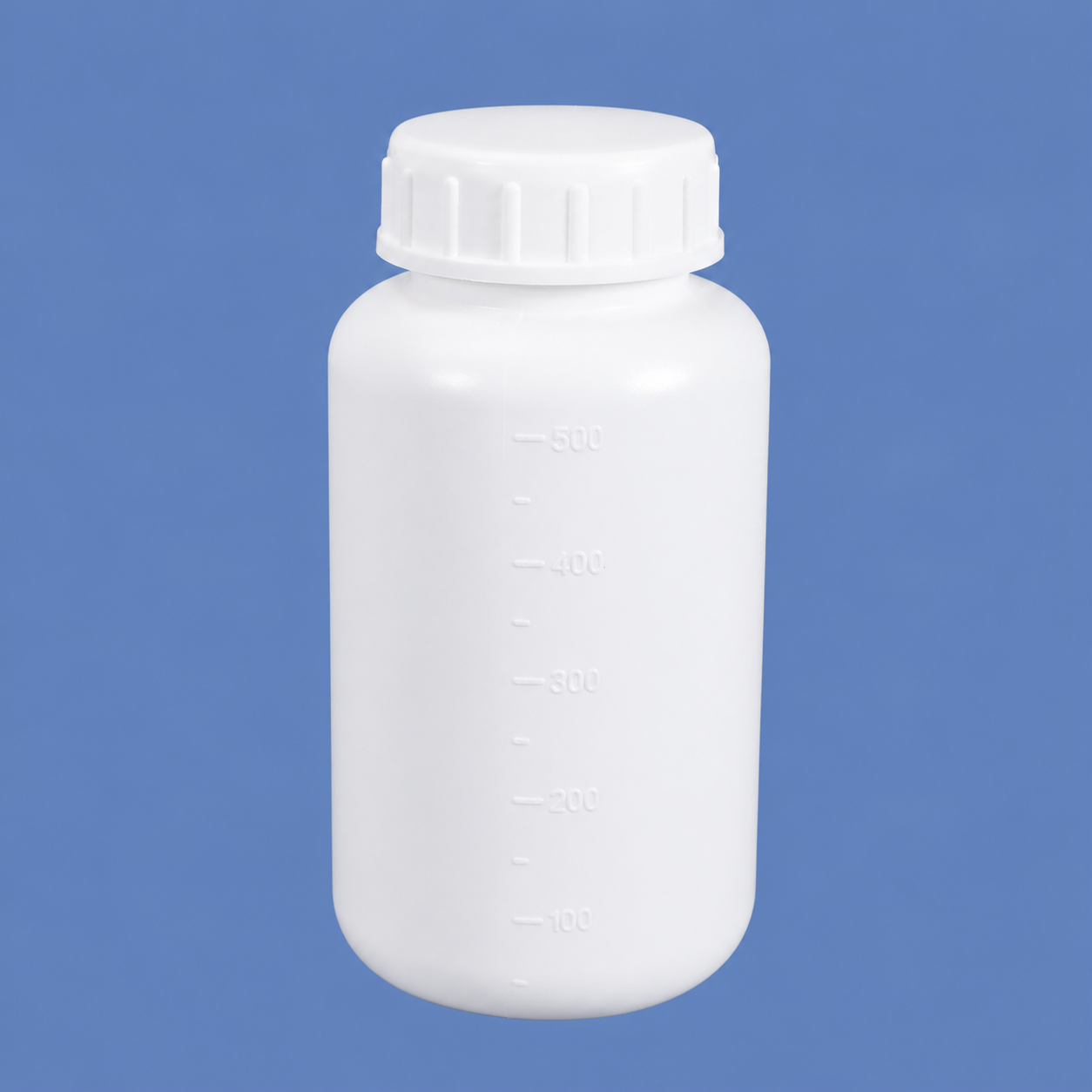 500 ml HDPE-Weithals-Kunststoffflasche mit auslaufsicherer Innenkappe mit Skala