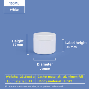 150 ml HDPE-Kunststoffglas mit weitem Mund und Schraubverschluss