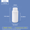 300 ml chemikaliensichere fluorierte Kunststoff-HDPE- und PTFE-Flasche 