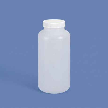 2L HDPE-Weithals-Kunststoffflasche mit auslaufsicherem Innendeckel für den Einsatz im Chemielabor