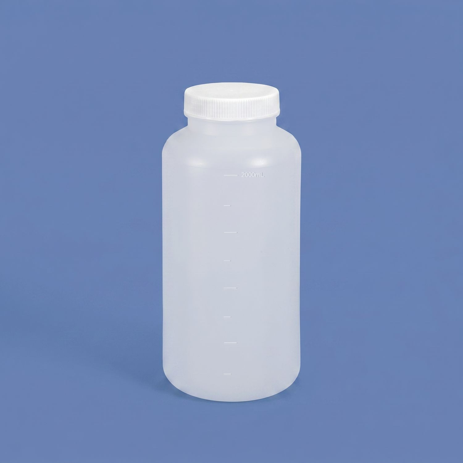 2L HDPE-Weithals-Kunststoffflasche mit auslaufsicherem Innendeckel für den Einsatz im Chemielabor