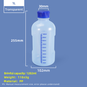1-Liter-PP-Reagenzflasche mit Skalenstrich