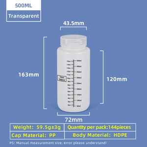 500 ml 16oz HDPE-Reagenzflasche mit Schraubverschluss