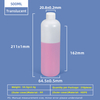 500 ml durchscheinende weiße PE-Flasche mit Induktionsdichtung mit Schraubverschluss