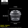 12oz 450ml transparenter PET-Kunststoffbecher