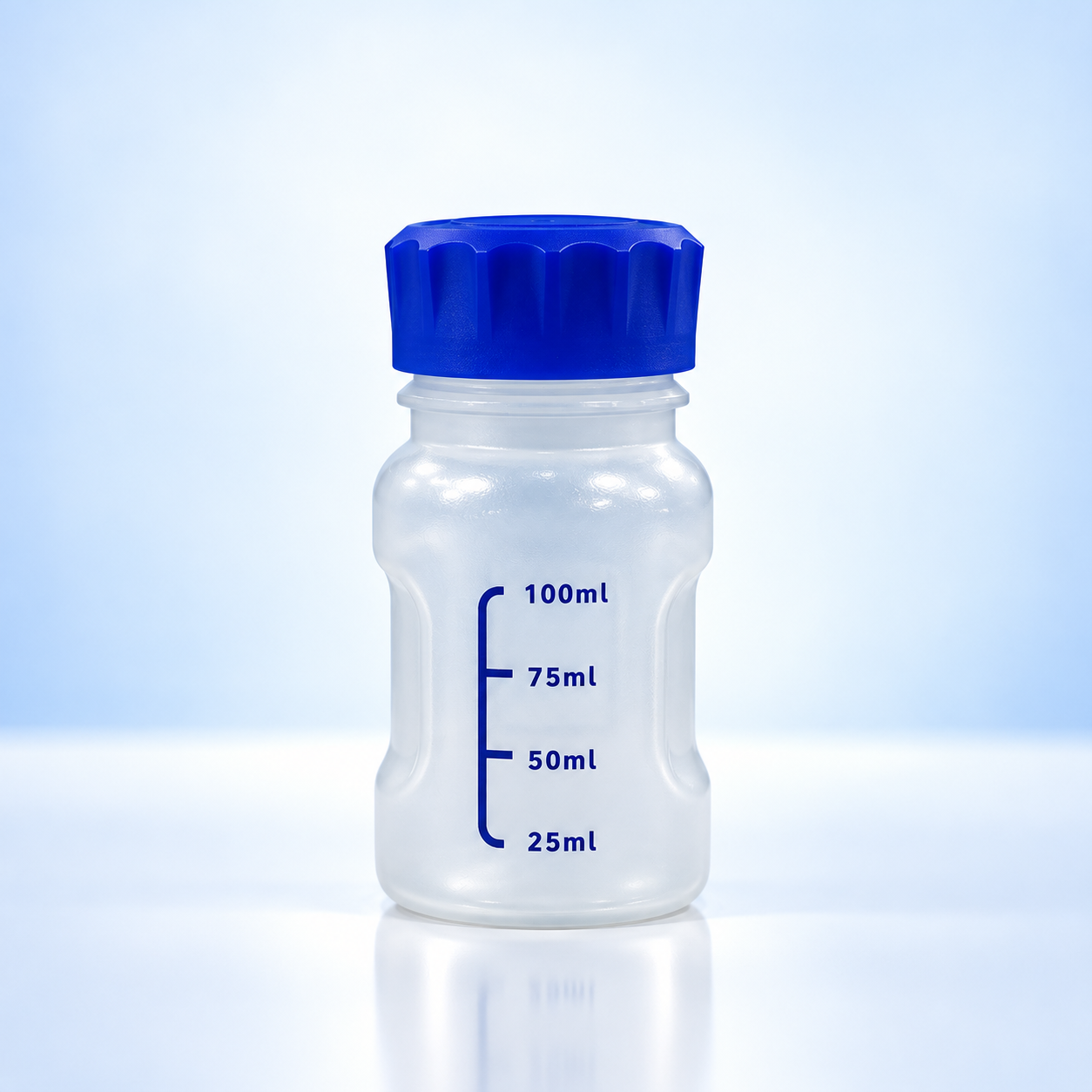 100-ml-PP-Reagenzflasche mit Skalenstrich