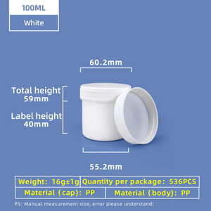 100-ml-PP-Kunststoffglas mit breiter Öffnung und Schraubverschluss und Aluminiumfolien-Dichtungskappe