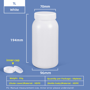 1 l HDPE-Kunststoffflasche mit breiter Öffnung und auslaufsicherem Innendeckel für den Einsatz im Chemielabor