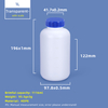 1-Liter-HDPE-Weithals-Plastikflasche mit Skalenstrich und Innenkappe
