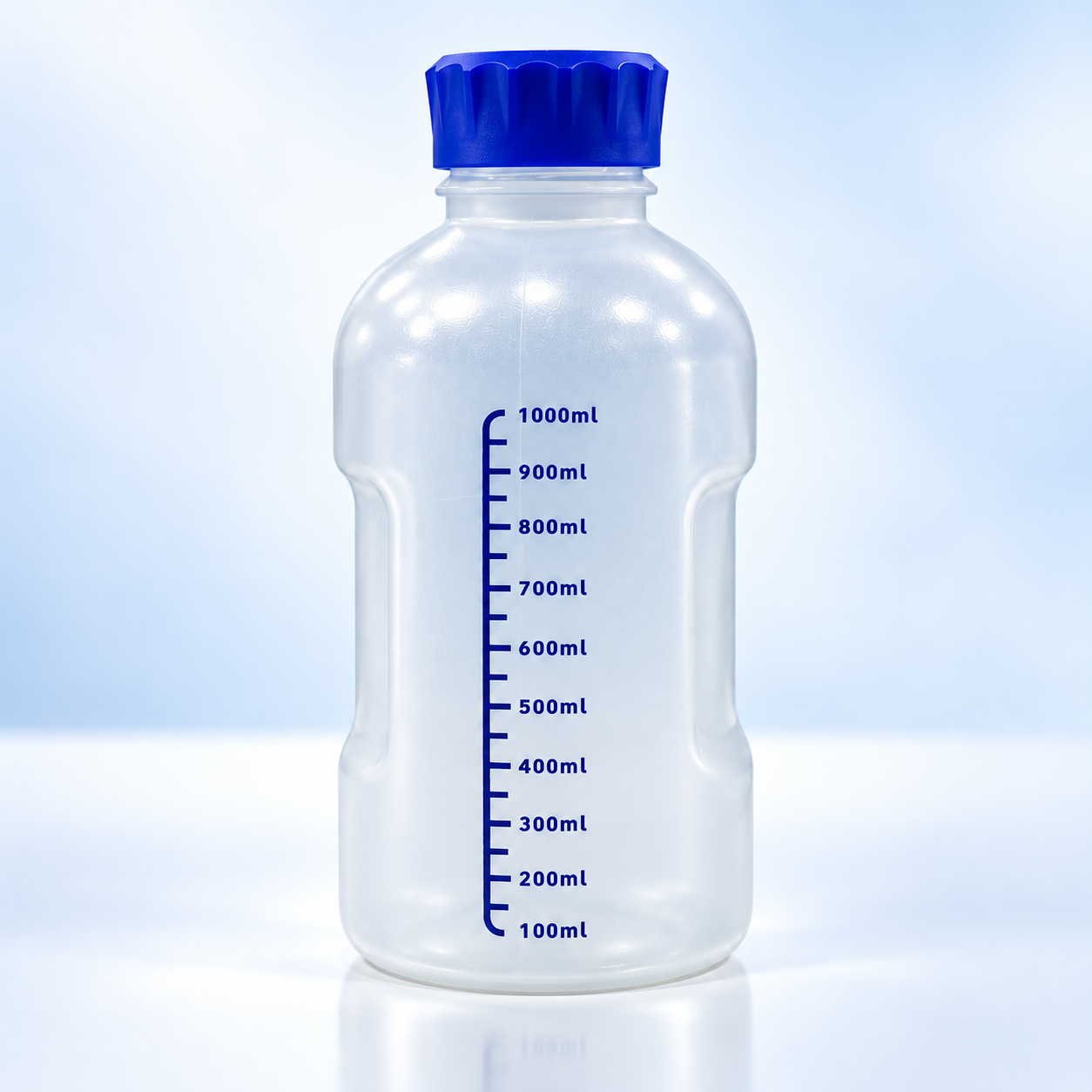 1-Liter-PP-Reagenzflasche mit Skalenstrich
